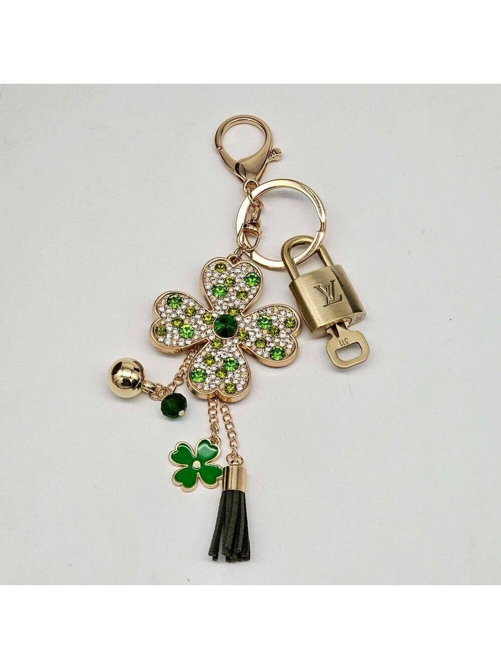 Louis Vuitton Authentic Gold Lock 🔒 Unbranded Flower Keychain Charm for Bags